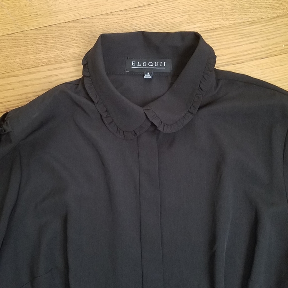 ELOQUII RUFFLE SLEEVE DRESS - Picture 11 of 12